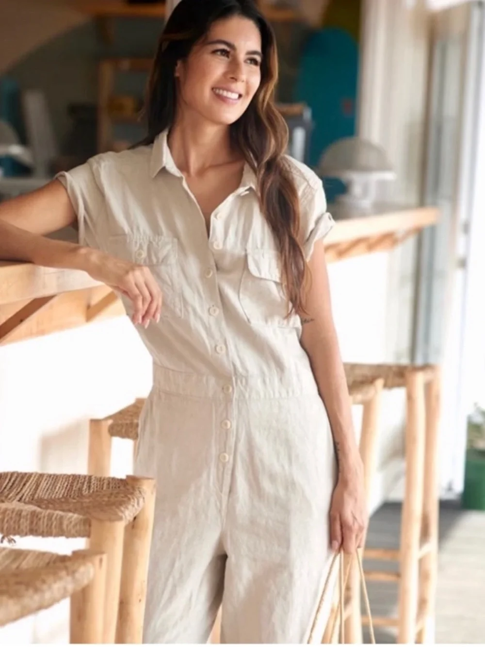 OUTERKNOWN S.E.A Jumpsuit Utility Coveralls Jumpsuit in Natural Size XSmall